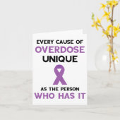 Carte Une Surdose Unique Causer Violet Ribbon Surdose Co (Fleur jaune)