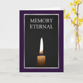 Carte Une Sympathie Pour Sa Bougie De Mémoire (Fleur jaune)