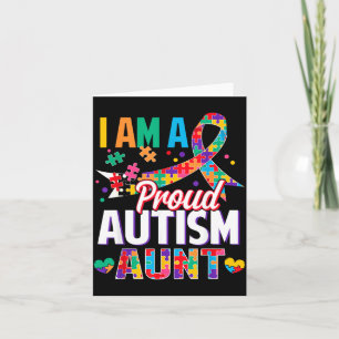 Carte Une tante fière de l'autisme, pièce de puzzle de s