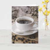 Carte Une tasse de café (Fleur jaune)