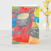 Carte Une tasse fait un tour (Fleur jaune)