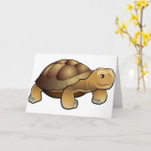 Carte Une tortue mignonne et amicale (Fleur jaune)