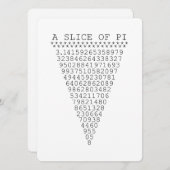 Carte Une tranche de numéros Pi (Devant / Derrière)