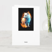 Carte Une trousse de renard arctique vif blanc Joyeux no (Dos)