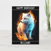 Carte Une trousse de renard arctique vif blanc Joyeux no (Devant)