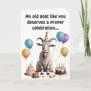 Carte Une Vielle Chèvre Comme Tu Mérites L'anniversaire