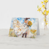 Carte Une vision de l'amour et du charme rustique (Fleur jaune)