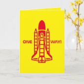 Carte Une Voie ! Navette Spacecraft (Fleur jaune)