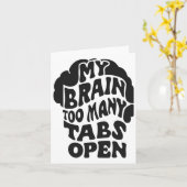 Carte Unhinged - Mon Cerveau A Trop De Tabs Open Sticker (Fleur jaune)