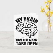 Carte Unhinged - Mon Cerveau A Trop De Tabs Open Sticker (Fleur jaune)