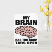 Carte Unhinged - Mon Cerveau A Trop De Tabs Open Sticker (Fleur jaune)