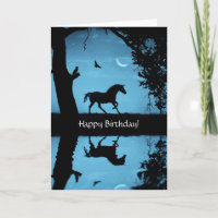 Unicorn and Owl Crescent Moon Birthday