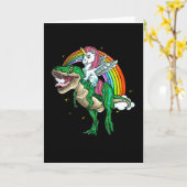 Carte Unicorn Circule Sur T-Rex Funny Kids Homme Cadeau (Fleur jaune)