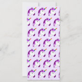 Carte Unicorn Design Signet personnalisé (Dos)