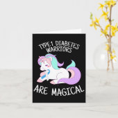 Carte Unicorn Diabetes Guerrier cadeau (Fleur jaune)