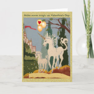 Carte Unicorn donne de la magie pour la Saint-Valentin
