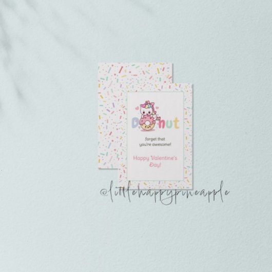 Carte Unicorn Donut Valentine's Day
