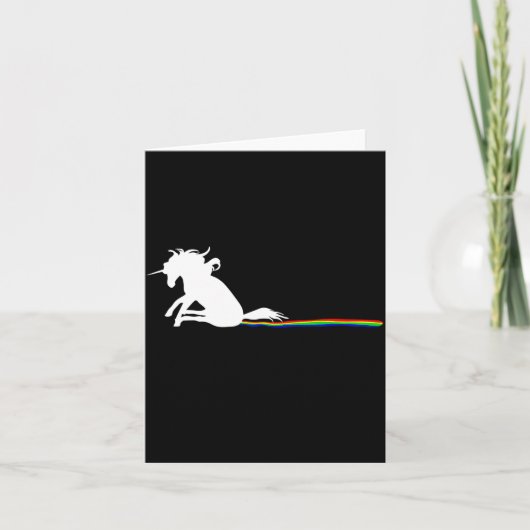 Carte Unicorn Dragging Rainbows Funny Adult S  (Devant)