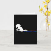 Carte Unicorn Dragging Rainbows Funny Adult S  (Fleur jaune)