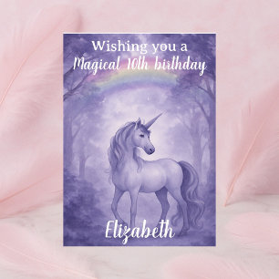 Carte Unicorn enchantée Anniversaire Magie