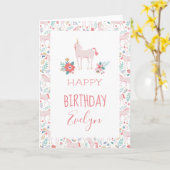 Carte Unicorn Fields Anniversaire (Fleur jaune)