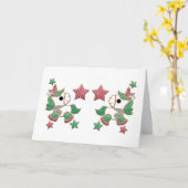 Carte Unicorn Gingerbread Cookies "Joyeux Noël !" (Fleur jaune)