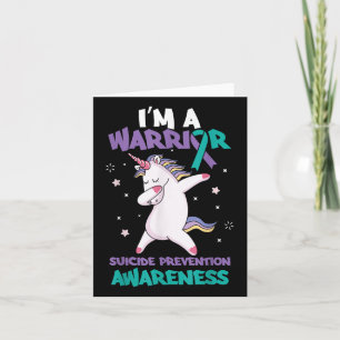 Carte Unicorn Guerrier Suicide Sensibilisation Suicide T