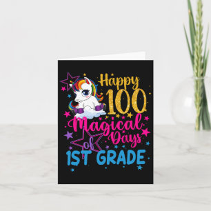 Carte Unicorn Happy 100 Jours Magiques De 1Ère Année