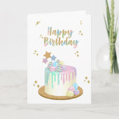 Carte Unicorn Joyeux anniversaire (Devant)