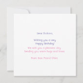 Carte Unicorn Joyeux anniversaire (Dos)