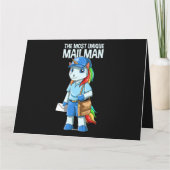 Carte Unicorn Mailman Délivrant Magic Funny Postal Work (Dos)