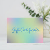 Carte Unicorn Mix Faux Blue Parties scintillant Certific (Debout devant)