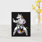 Carte Unicorn Ninja Karate Martial Art Kickboxo Taekwo (Fleur jaune)