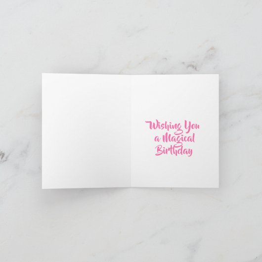 Carte Unicorn Rainbow Flamant rose Girls 5th Birthday Ca (Intérieur)