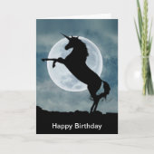 Carte Unicorn Silhouette Full Moon (Devant)