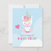 Carte Unicorn Valentine's Day Card (Devant)