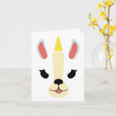 Carte Unicorn Visage drôle Angry mignon Costume d'Hallow (Fleur jaune)