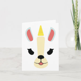 Carte Unicorn Visage drôle Angry mignon Costume d'Hallow