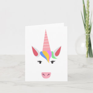 Carte Unicorn Visage Eyelashes Halloween Costume Avec Ch