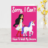 Carte Unicorn Walk Funny Friend Card (Fleur jaune)