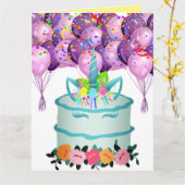 Carte Unicorne (Fleur jaune)