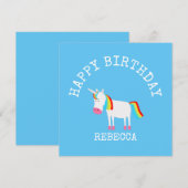 Carte Unicorne (Devant / Derrière)