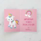 Carte Unicorne 3e anniversaire (Intérieur)