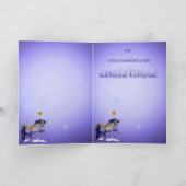 Carte Unicorne de Noël brillante (Intérieur)