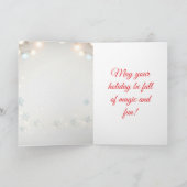 Carte Unicorne de Noël mignonne (Intérieur)