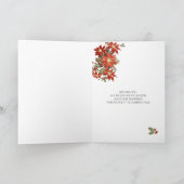 Carte Unicorne de plaid rouge et de bois avec Antlers (Intérieur)