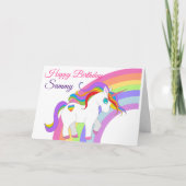 Carte Unicorne pour l'anniversaire de la petite fille Pe (Devant)