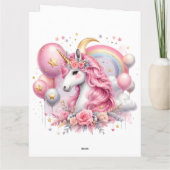 Carte Unicorne rose (Dos)