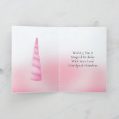 Carte Unicorne rose blanc (Intérieur)