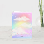 Carte Unicorne rose violet (Dos)